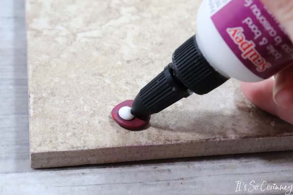 Add A Small Bead Of Bake & Bond Glue To Size Tab