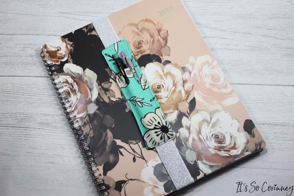 Add Finished Journal Pen Holder To Planner Cover