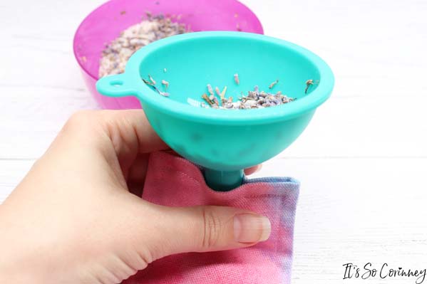 Add Lavender And Rice Into DIY Lavender Sachet