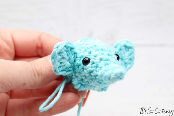 Add Left Ear To Crochet Amigurumi Elephant