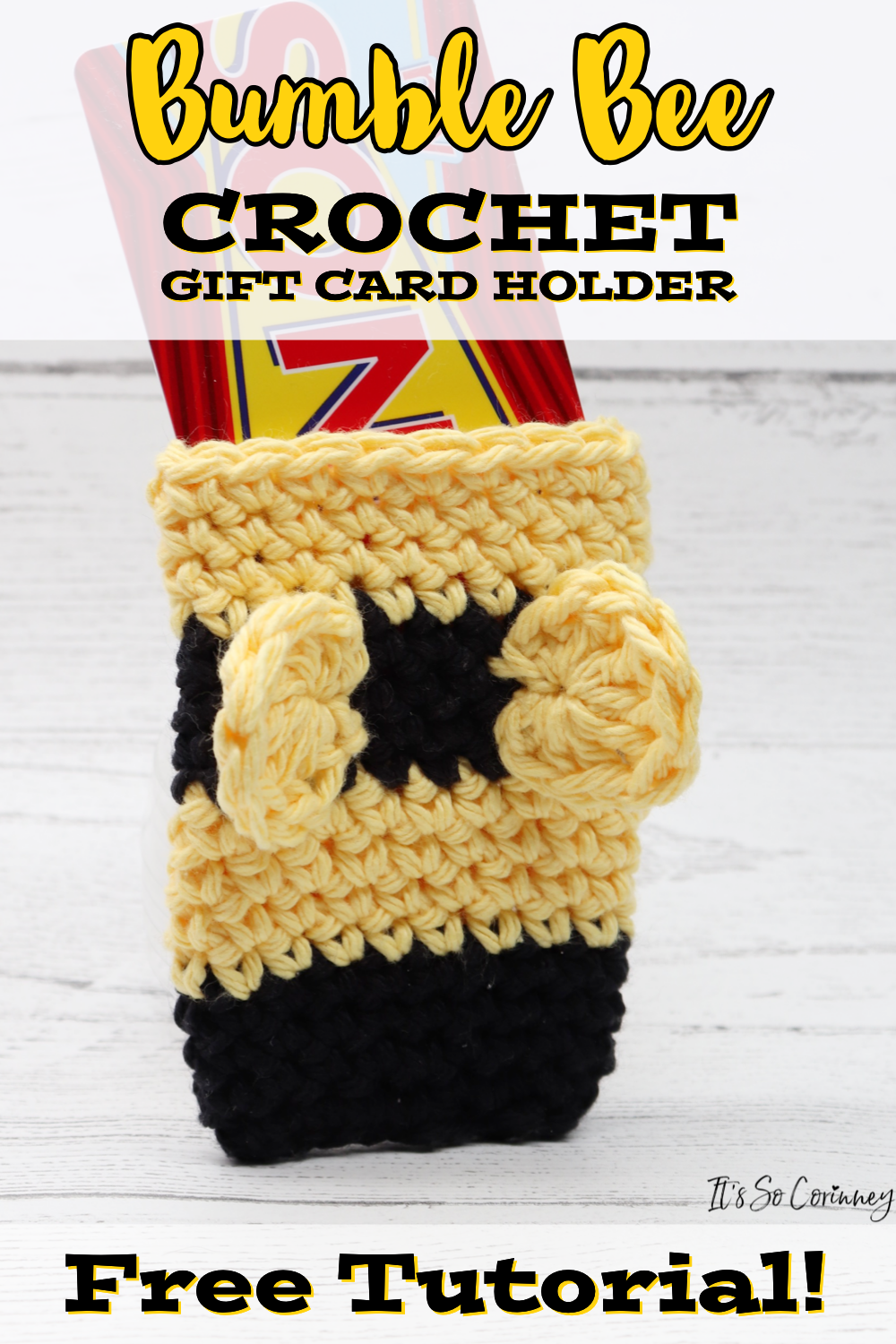 Bumble Bee Crochet Gift Card Holder Tutorial