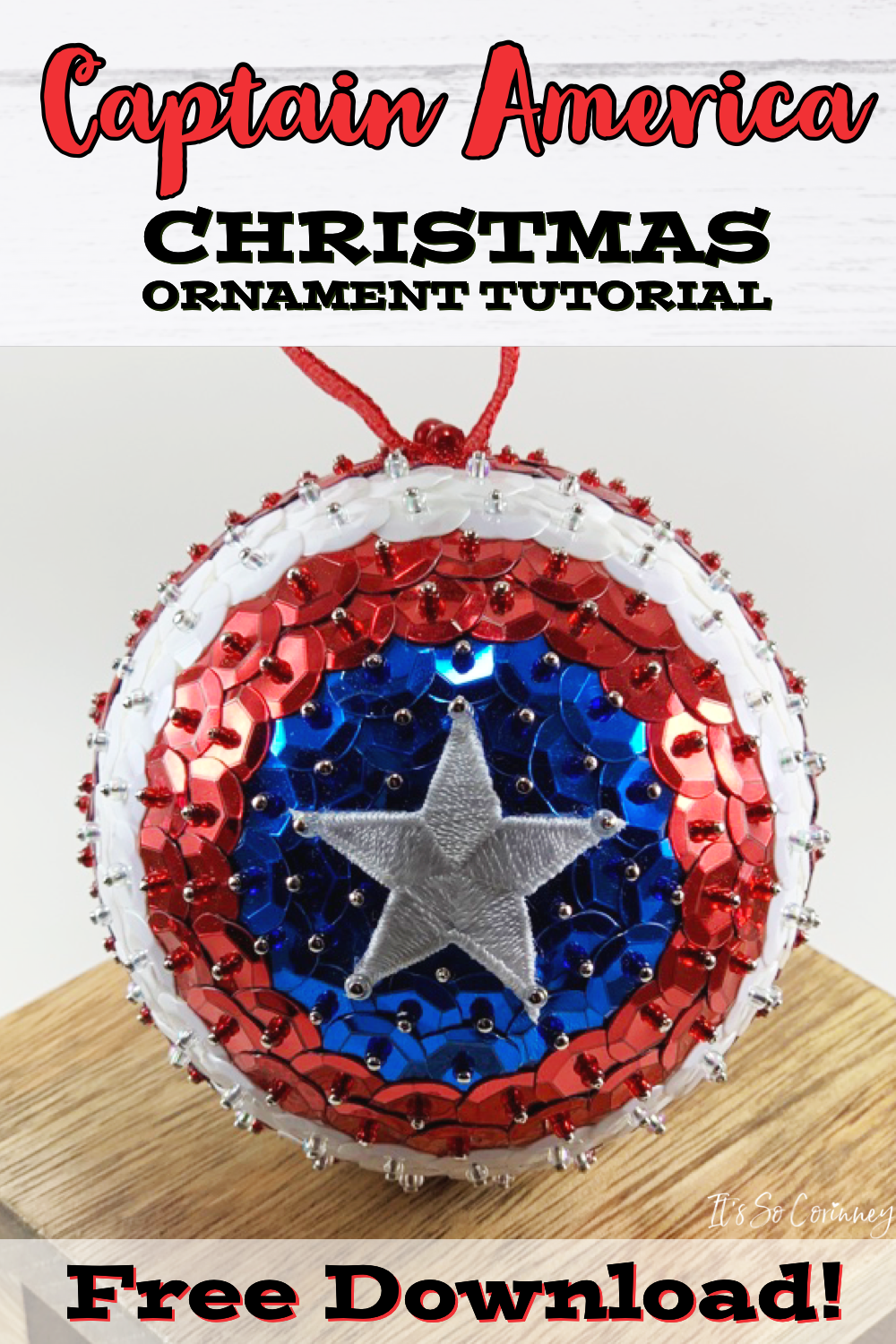 Captain America Christmas Ornament