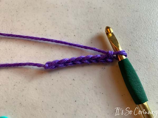 Chain 8 for Easy Crochet Bow