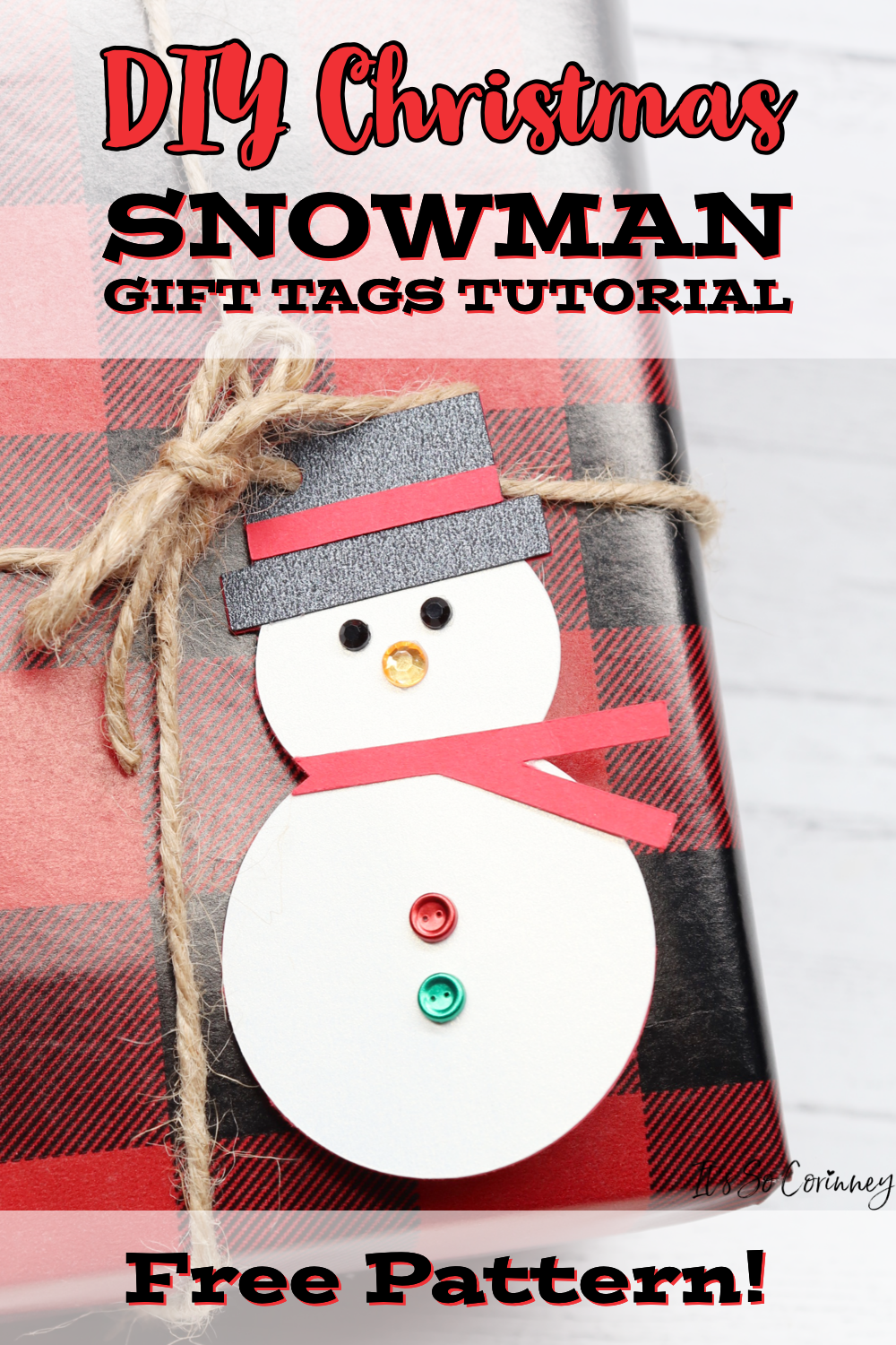 Christmas Snowman Gift Tags Tutorial