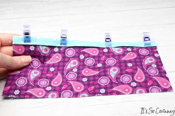 Clip Binding In Place For Double Pocket Wristlet Purse