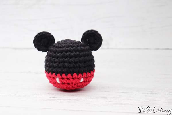 Completed Crochet Mickey Mouse Amigurumi