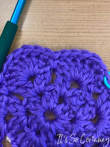 Completed Long Stitch For Small Flower Crochet Coaster