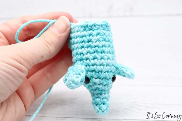 Completed Round 16 Of Crochet Amigurumi Elephant
