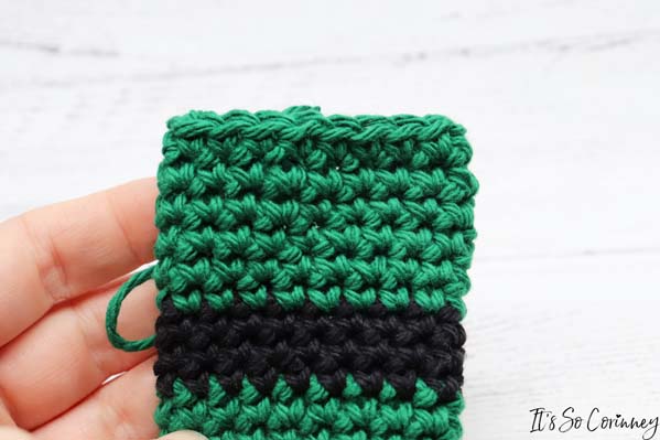 Completed Round 17 Of Elf Crochet Gift Card Holder