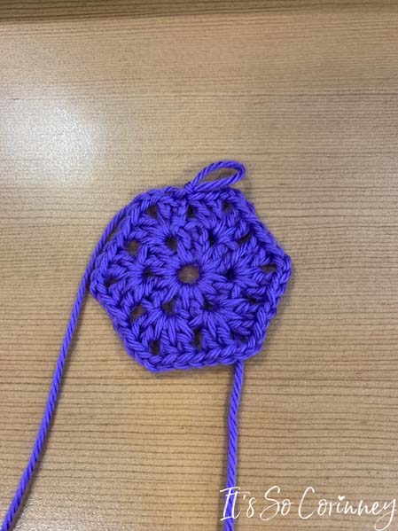 Completed Round 3 For Small Flower Crochet Coaster