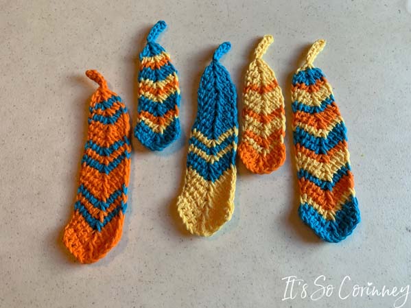 Crochet Feathers For Crochet Dream Catcher