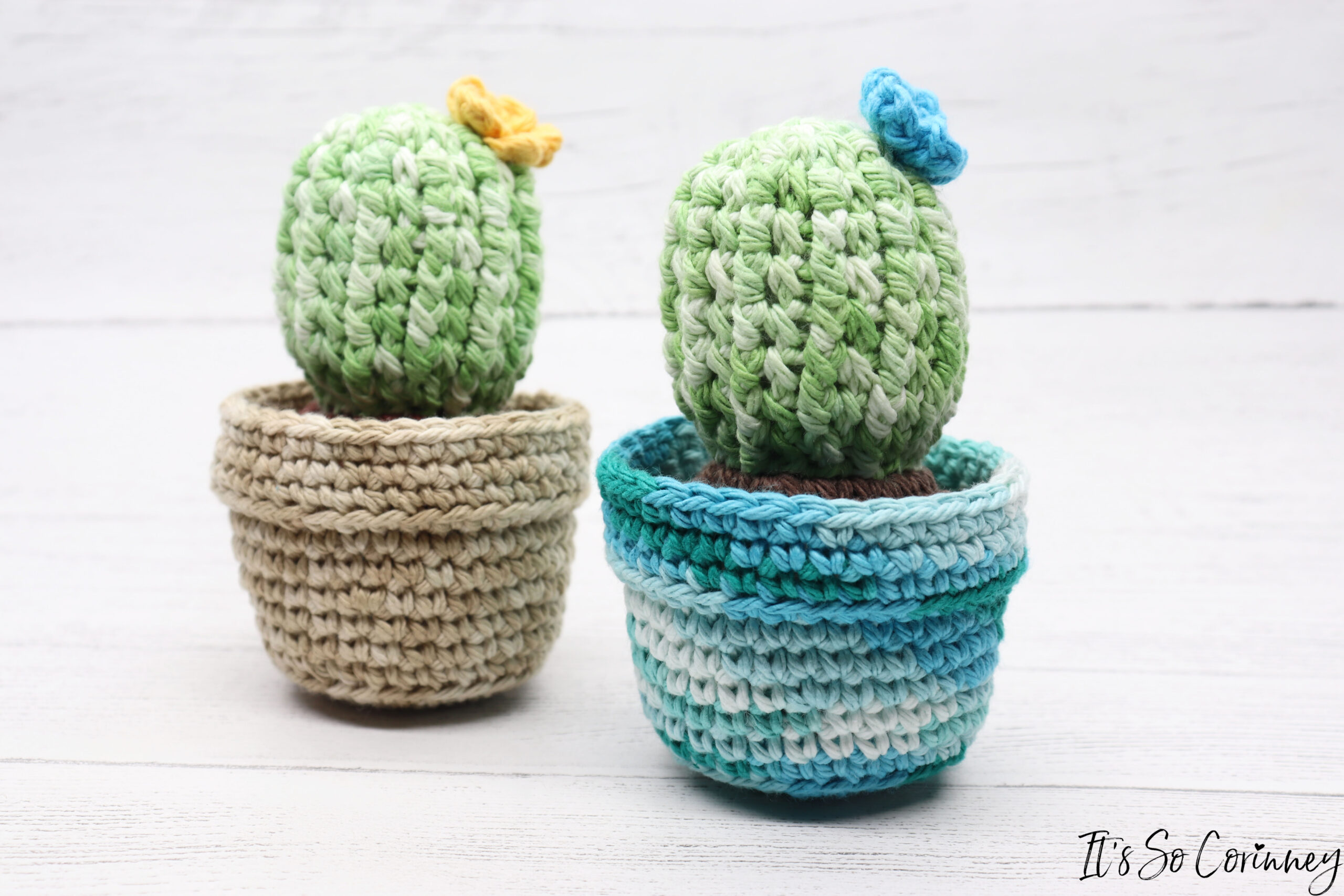 Crochet Potted Cactus Amigurumi ~ It's So Corinney