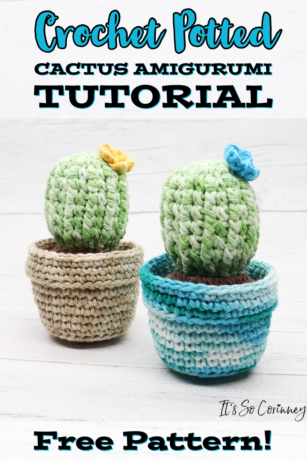 Crochet Potted Cactus Amigurumi Tutorial