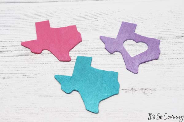 Cut Out DIY Texas Wood Magnets