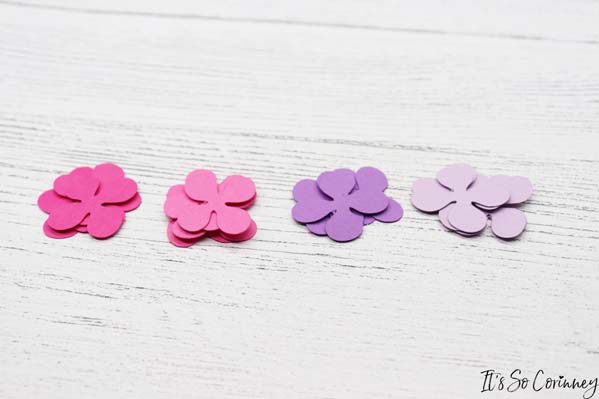 Cut Out Flowers For Paper Flower Pomander Ball