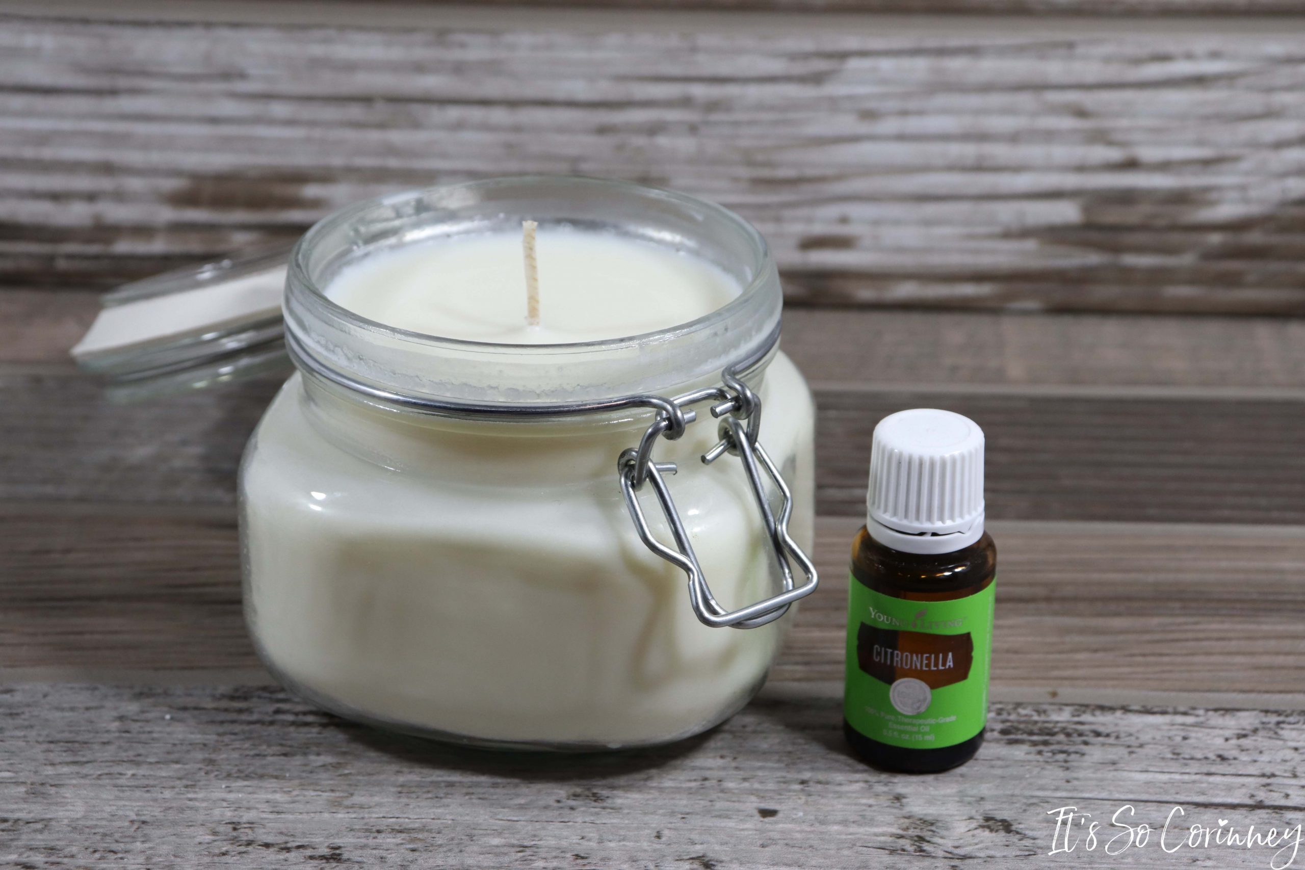 DIY Citronella Candle With Essential Oils