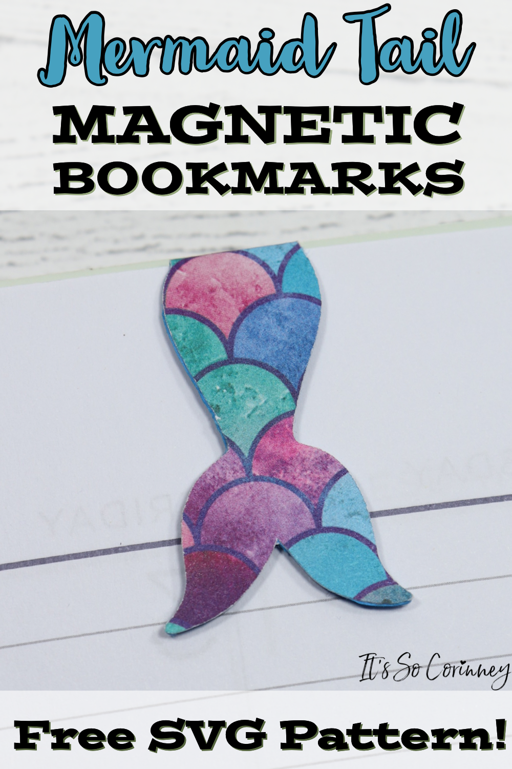 DIY Mermaid Tail Magnetic Bookmarks
