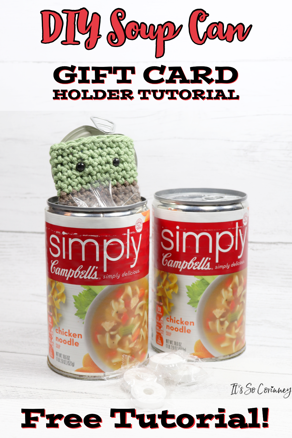 DIY Soup Can Gift Card Holder