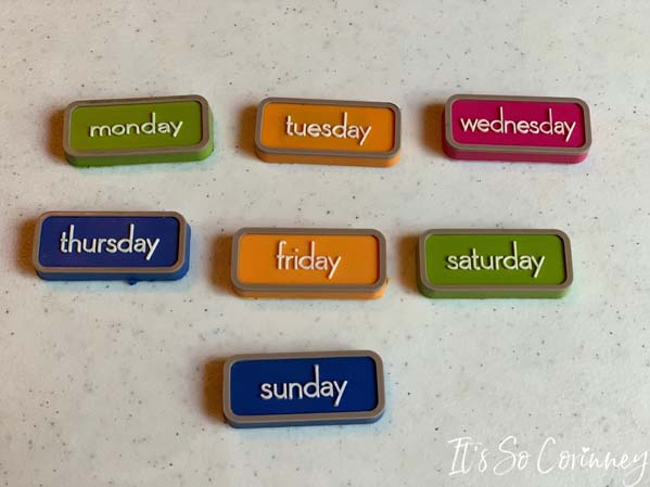 Days Of The Week Magnets