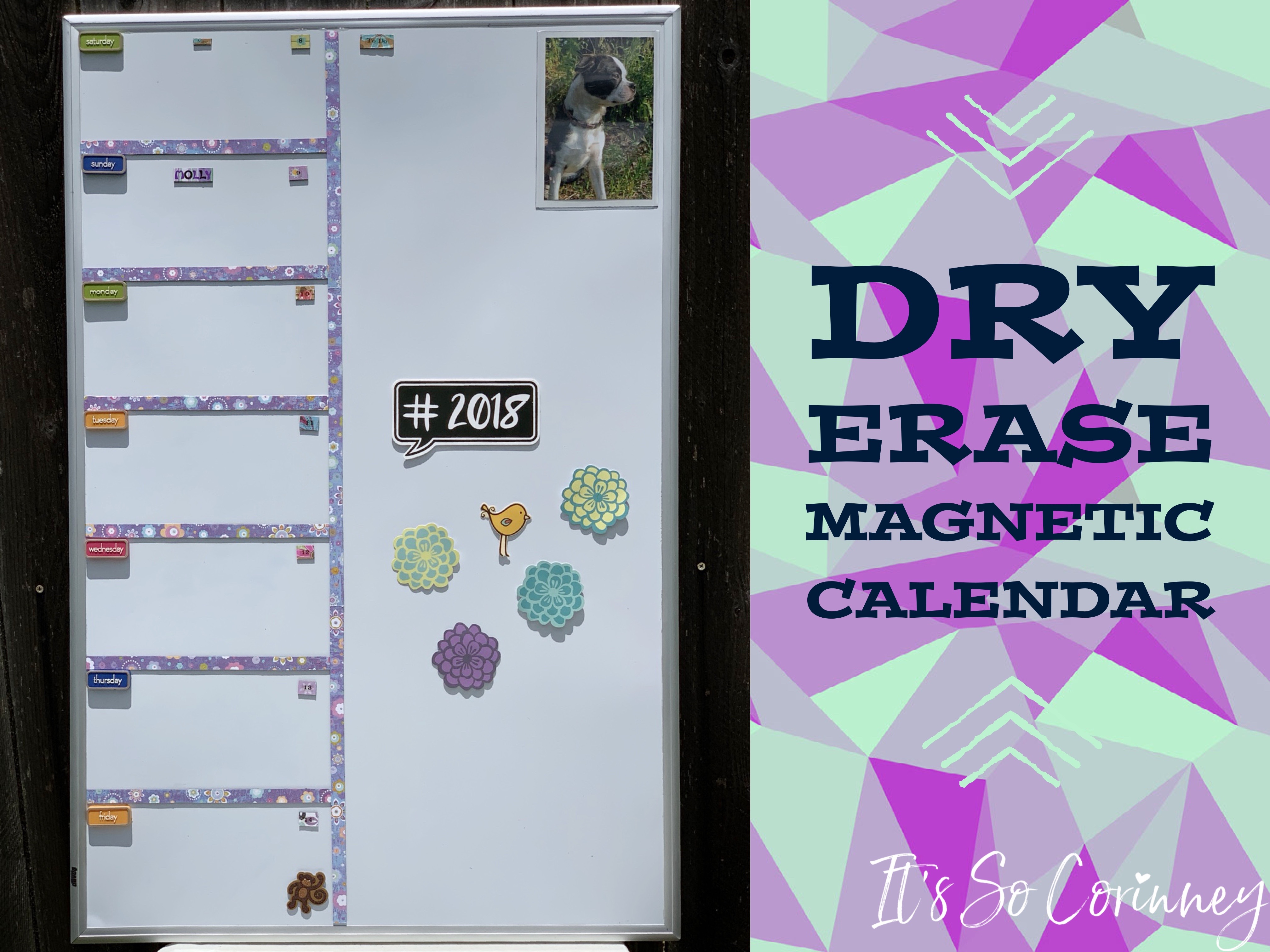 Dry Erase Magnetic Calendar