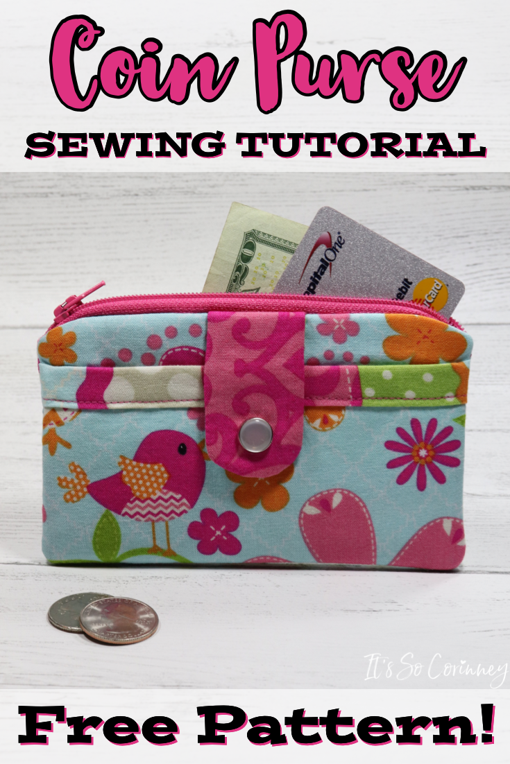 Easiest and fastest zip pouch to sew up! How to sew a simple coin and card  pouch 