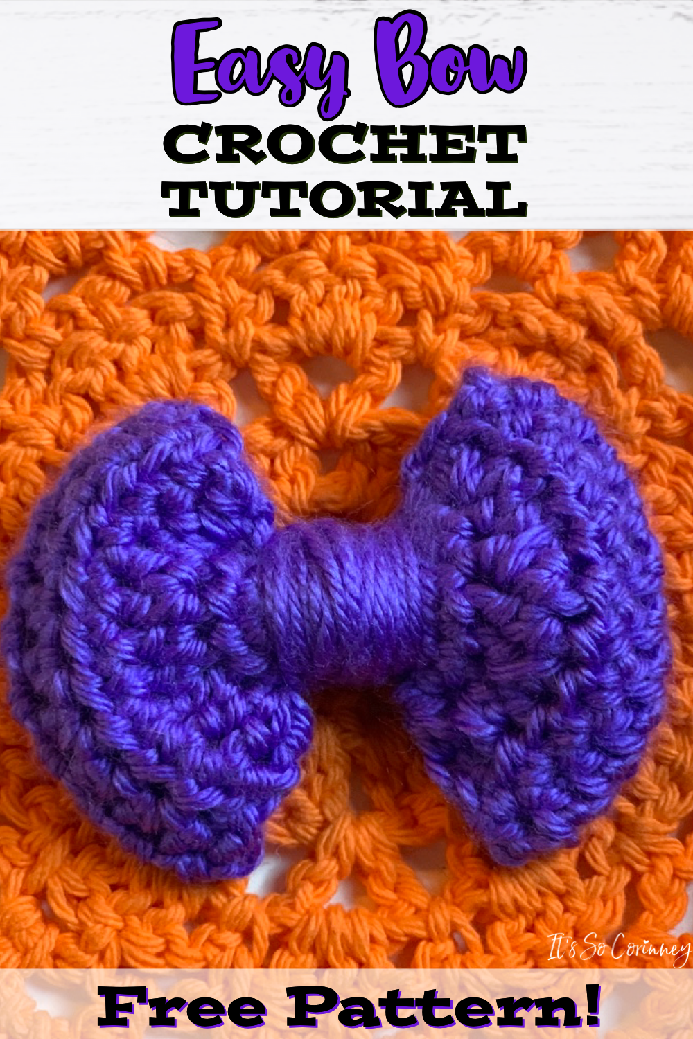 Easy Crochet Bow Tutorial