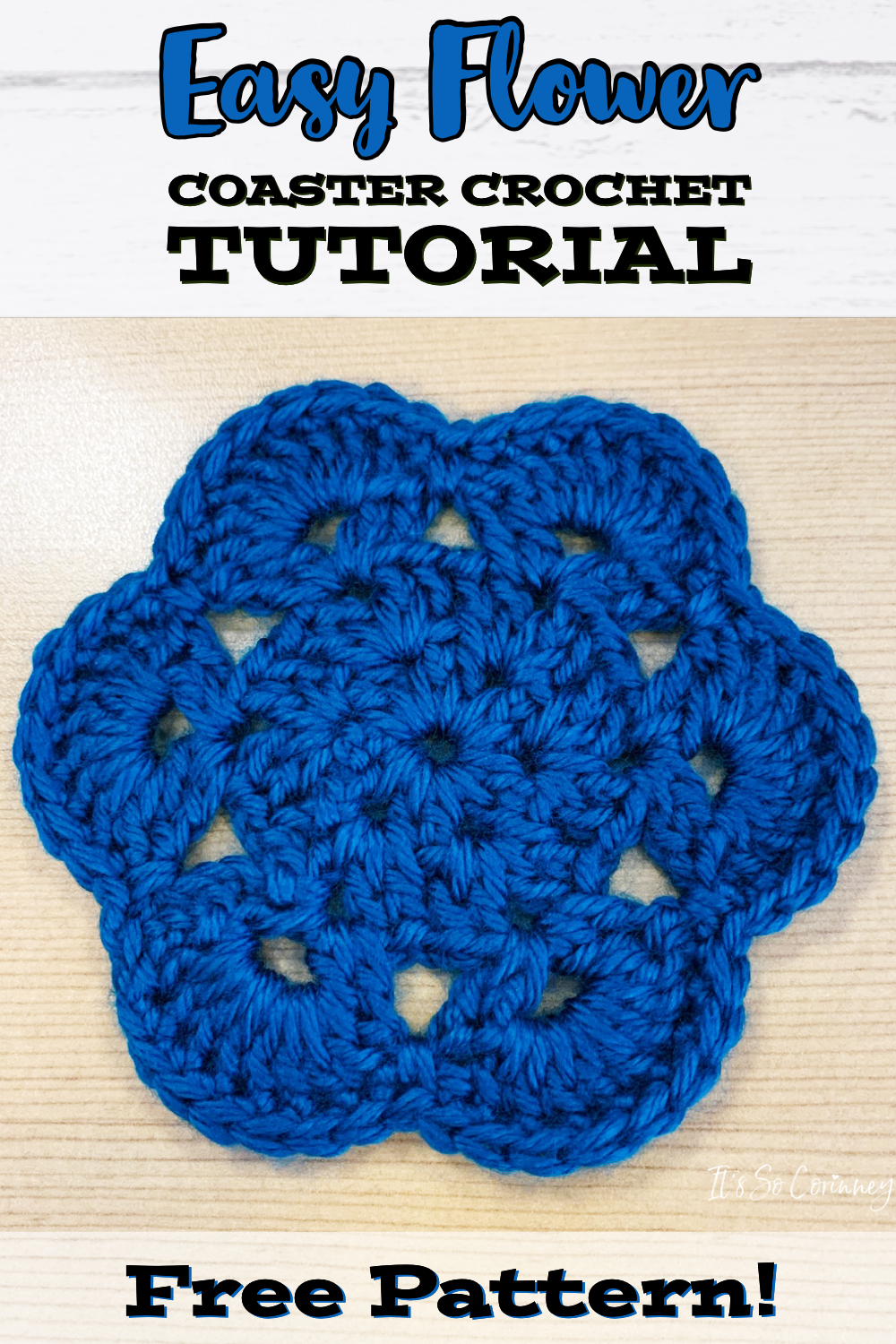 Easy Flower Coaster Crochet Tutorial