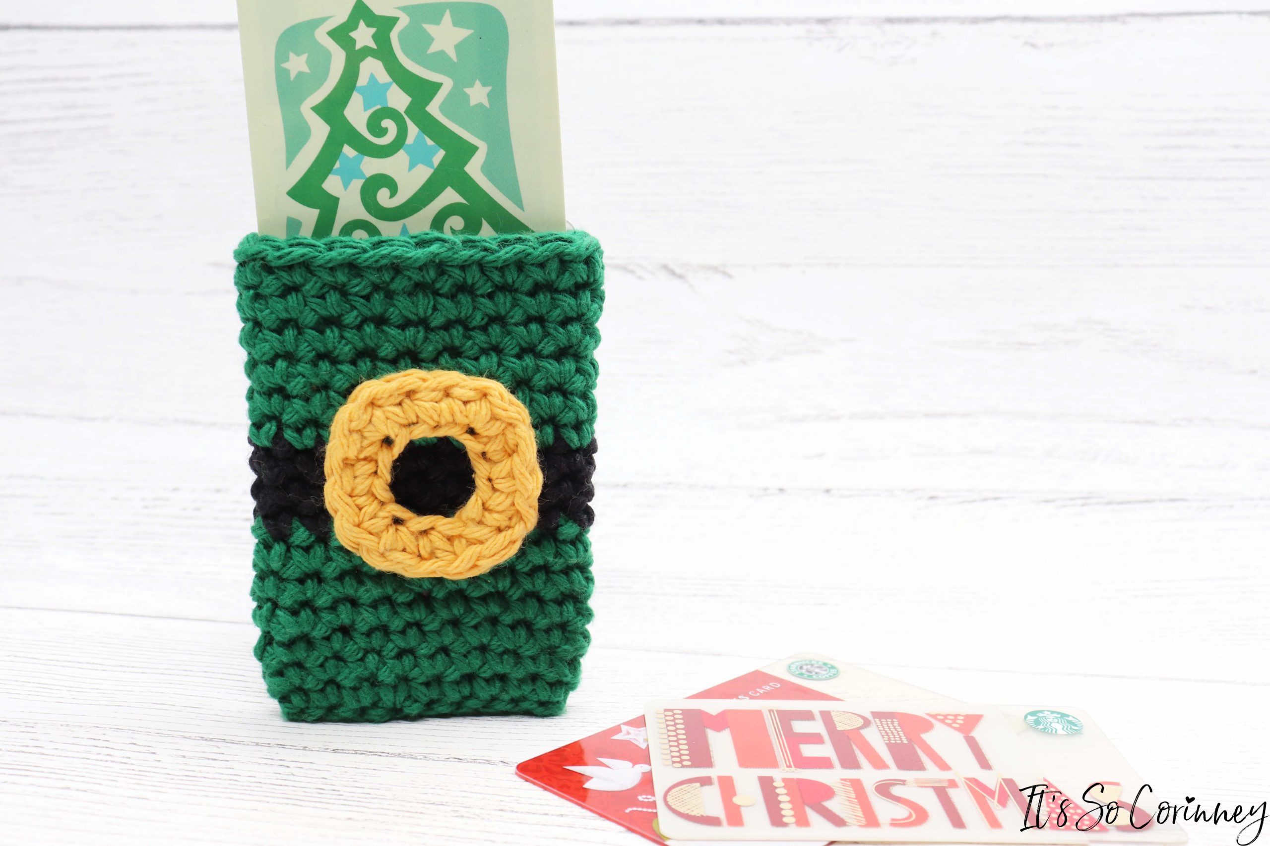 Elf Crochet Gift Card Holder
