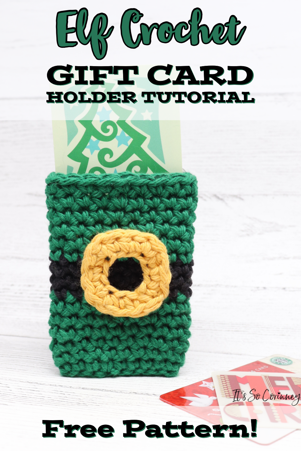 Elf Crochet Gift Card Holder