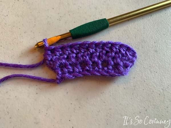Finish Row 3 for Easy Crochet Bow