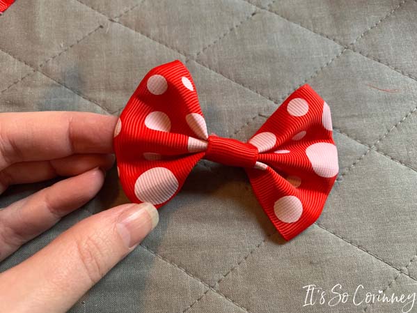 Finished Bow For Minnie Mouse Ears