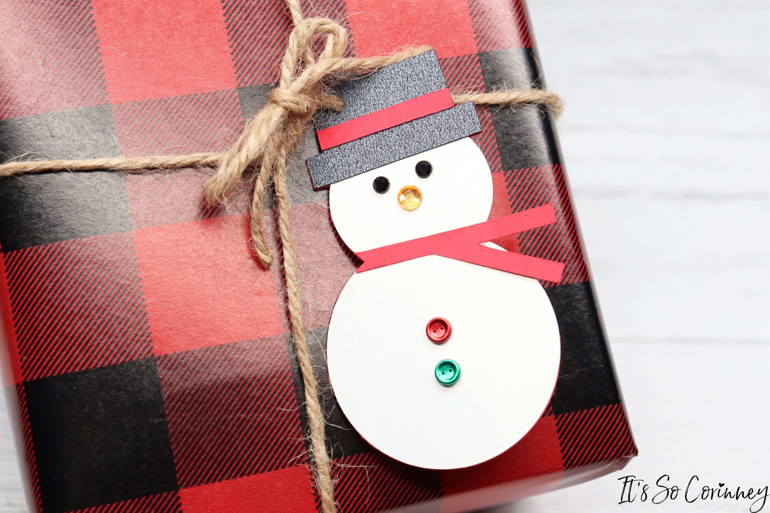 Finished Christmas Snowman Gift Tags