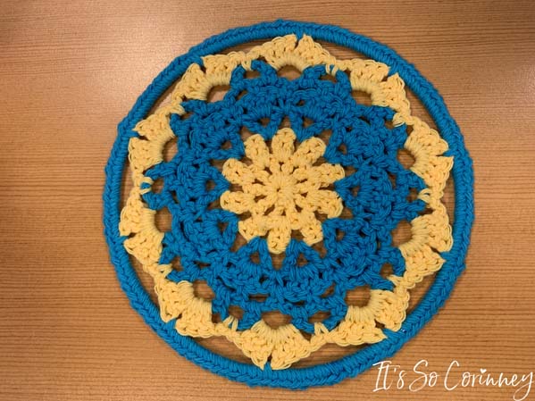 Finished Crochet Dream Catcher Mandala