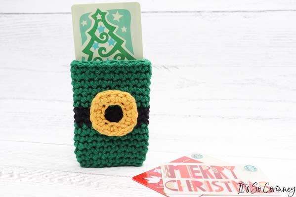 Finished Elf Crochet Gift Card Holder