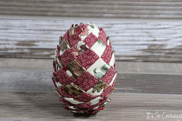 Finished Fabric Pinecone DIY Fall Decor