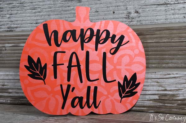 Finished Fall Pumpkin Wood Sign Side Two