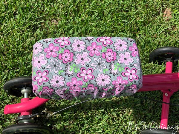Knee Scooter Seat Cushion Sewing Tutoiral - It's So Corinney