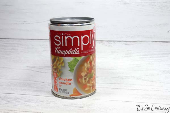 Finished Soup Can Gift Card Holder