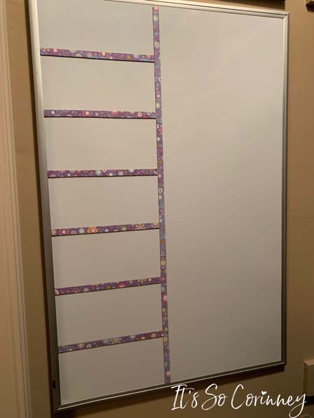 Finished Strips for Dry Erase Magnetic Calendar