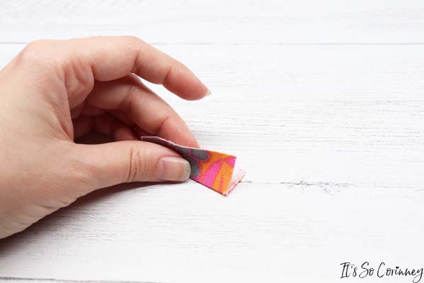Fold Tab In Half Lengthways For DIY Pattern Weights