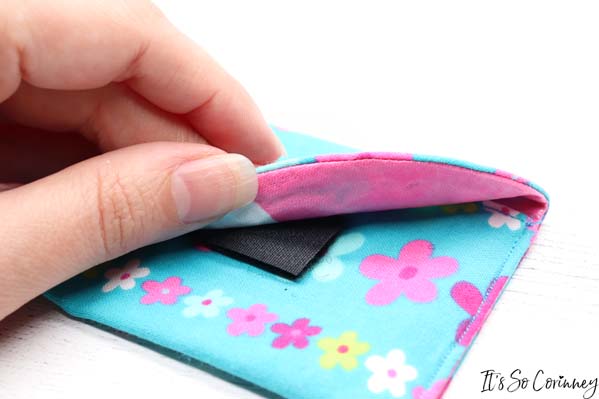 Fold The Flap And See Where The Other Side Of The Velcro Needs To Be Sewn