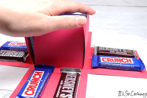 Glue Smaller Box With Candy To Larger Outside Box