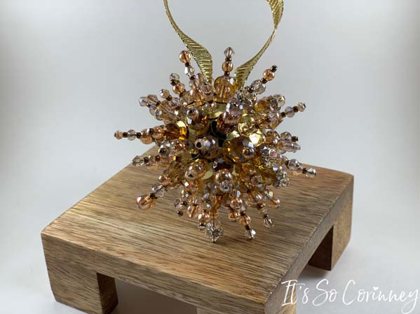 Gold Glass Bead Ornament