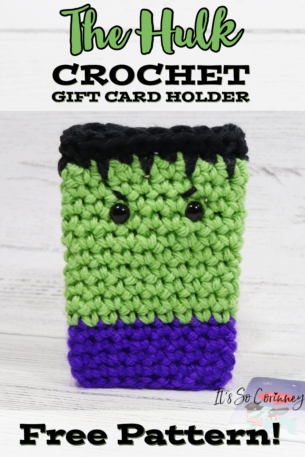 Incredible Hulk Crochet Gift Card Holder