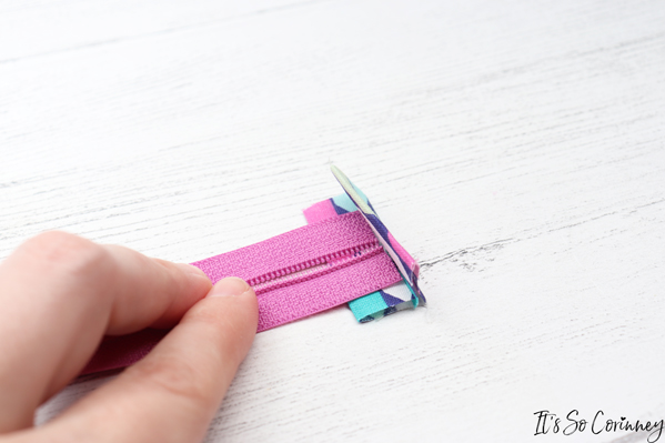 Insert Cut Side Of Zipper Into Zipper Tab For Easy Zipper Pouch