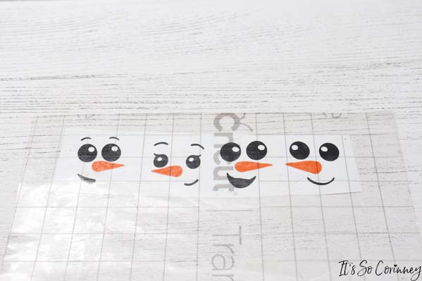 Line Up The Noses Onto The Snowmen Faces