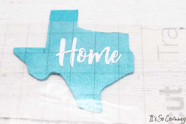Line Up Word Home Onto DIY Texas Wood Magnets