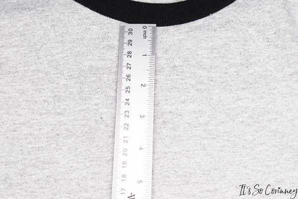 Measure 3 Inches Down From Shirt Collar