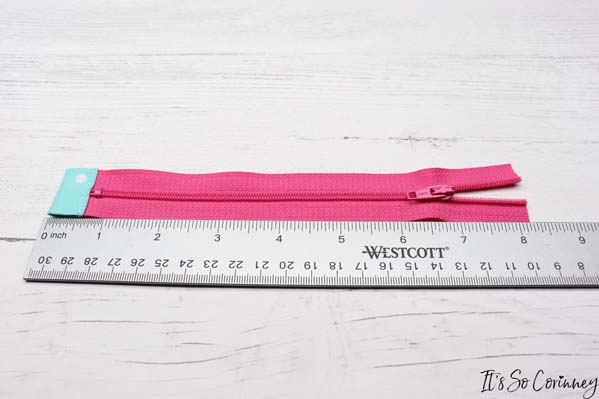 Measure The Zipper To 8.25 Long And Cut Zipper Down