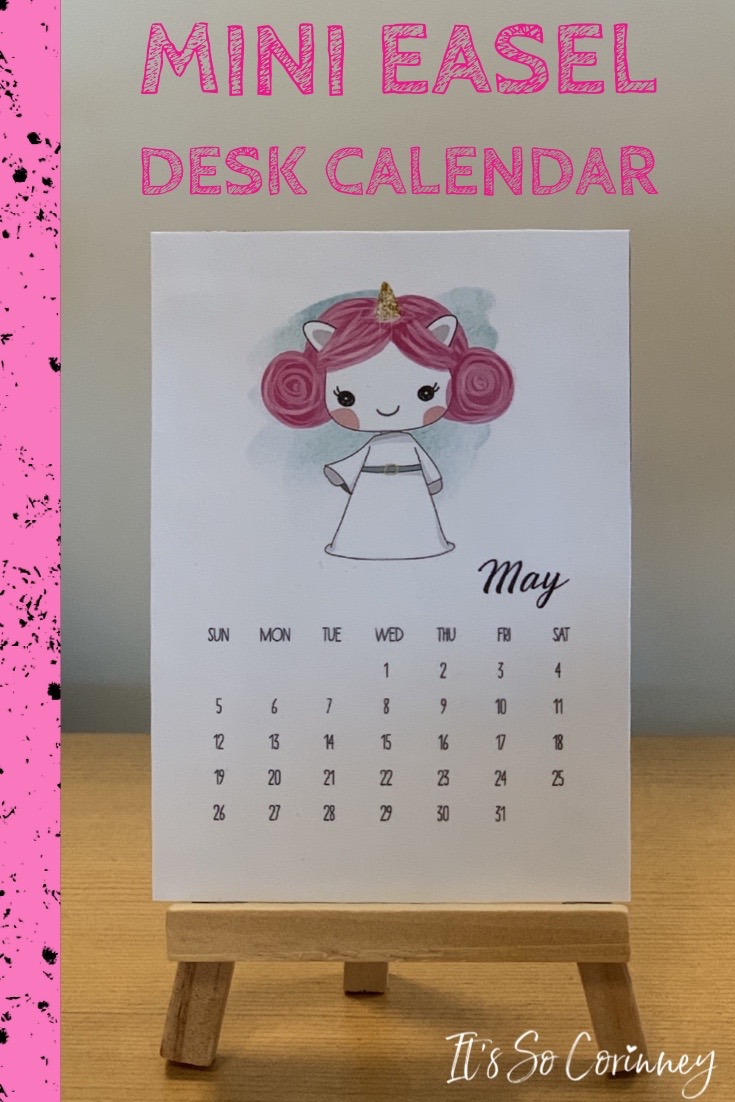 Mini Easel Desk Calendar